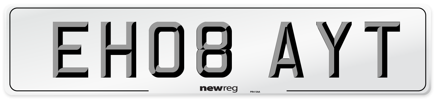 EH08 AYT Number Plate from New Reg